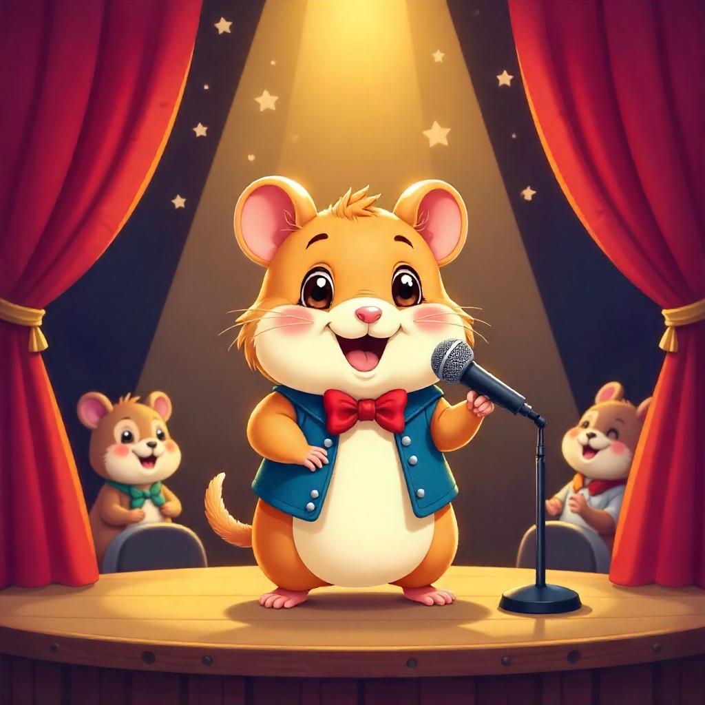 Hamster on Stage: Cartoon Theater Night