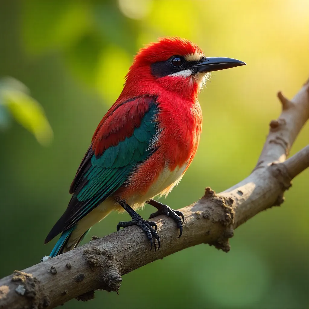 Graceful Carmine Bee-Eater on a Branch