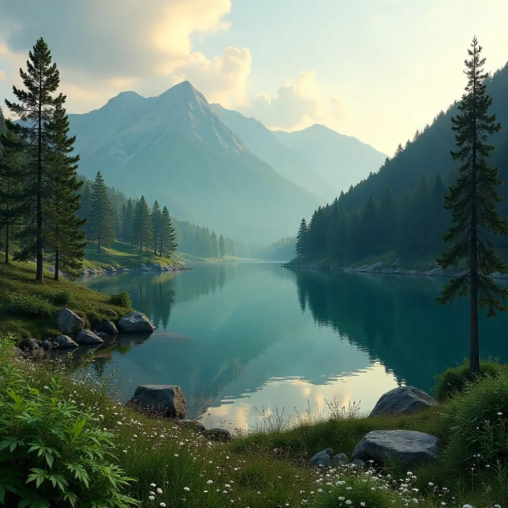 Peaceful Bolu Mountain View with Clouds