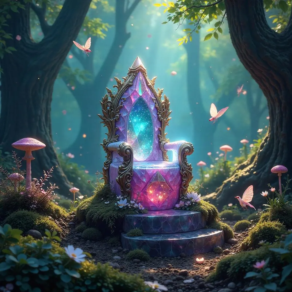 Crystal Throne in a Fairy Wonderland