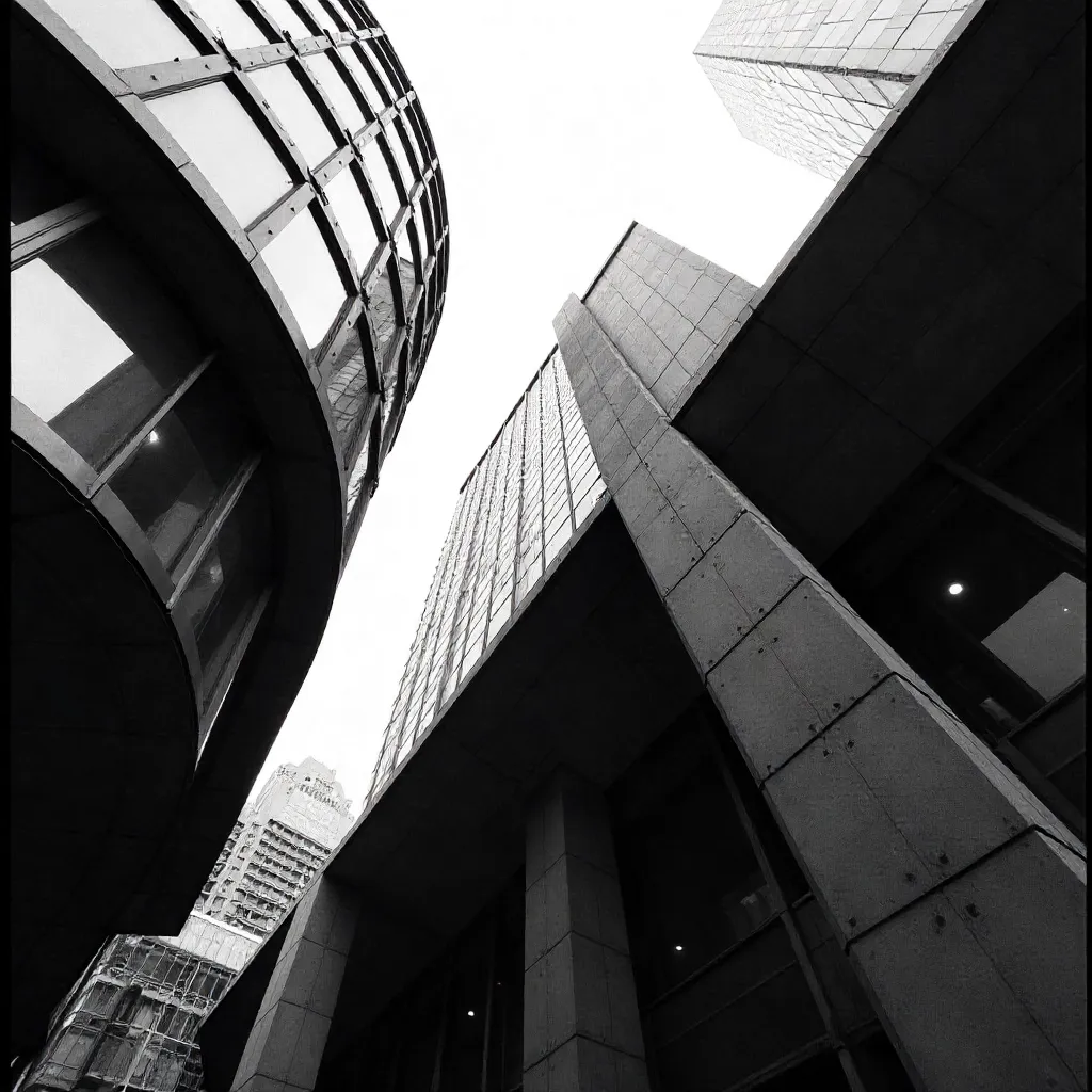 Monochrome Geometry: Abstract Architectural Lines