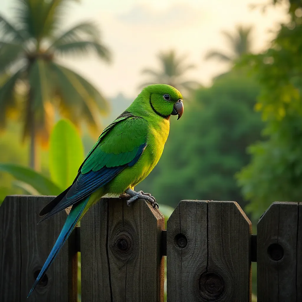 Monk Parakeet on a Paraná Fence