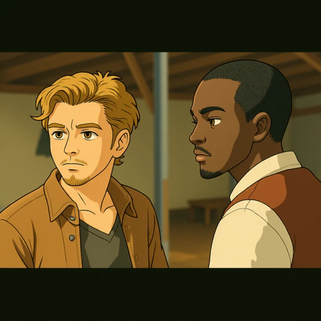 Leonardo DiCaprio and Djimon Hounsou in Blood Diamond (2006) - Anime style