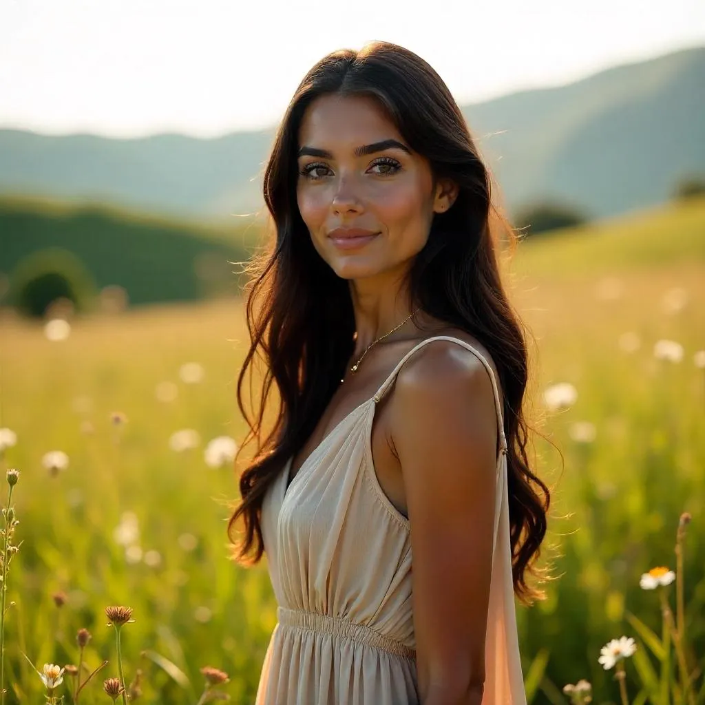 Meadow Portrait of a Middle Eastern Woman