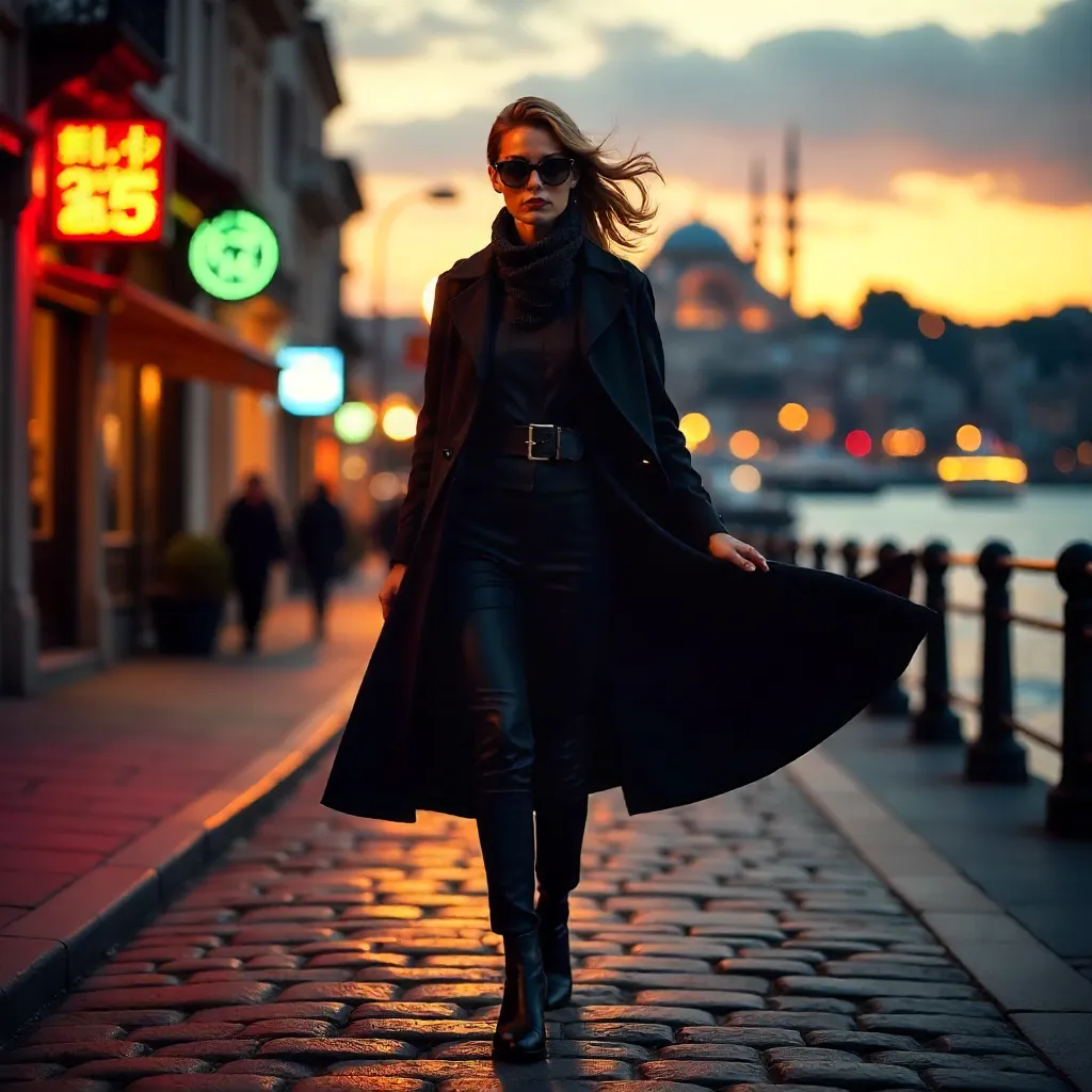 Long-Exposure Istanbul Fashion in Motion