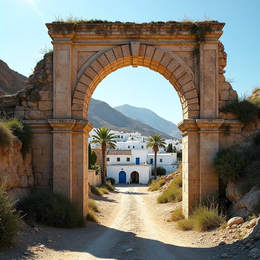 Ancient Roman Arch in Moulay Idriss Zerhoun