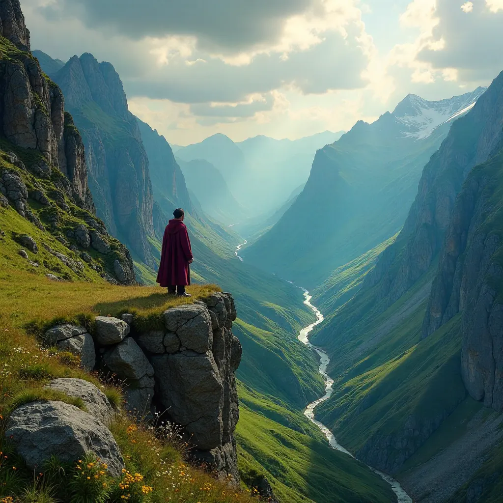 Dramatic Dagestan Cliffs of the Caucasus at Golden Hour