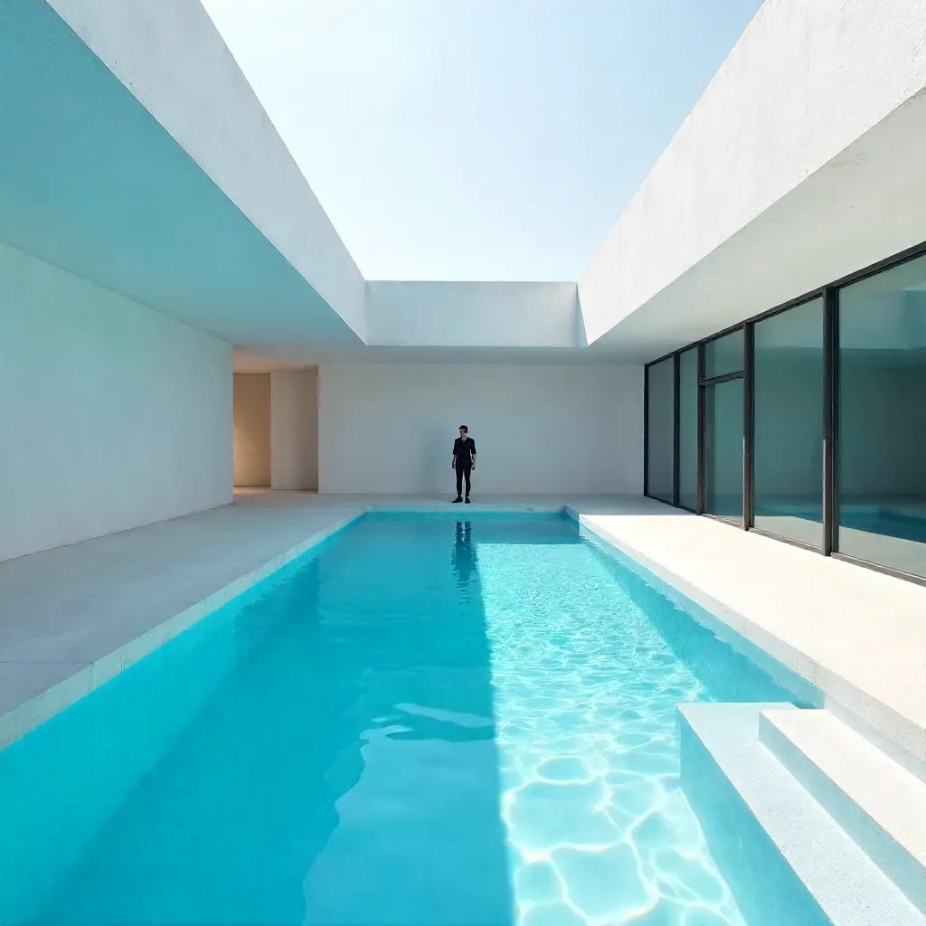 Shadow at the Blue Pool in Modern Architecture