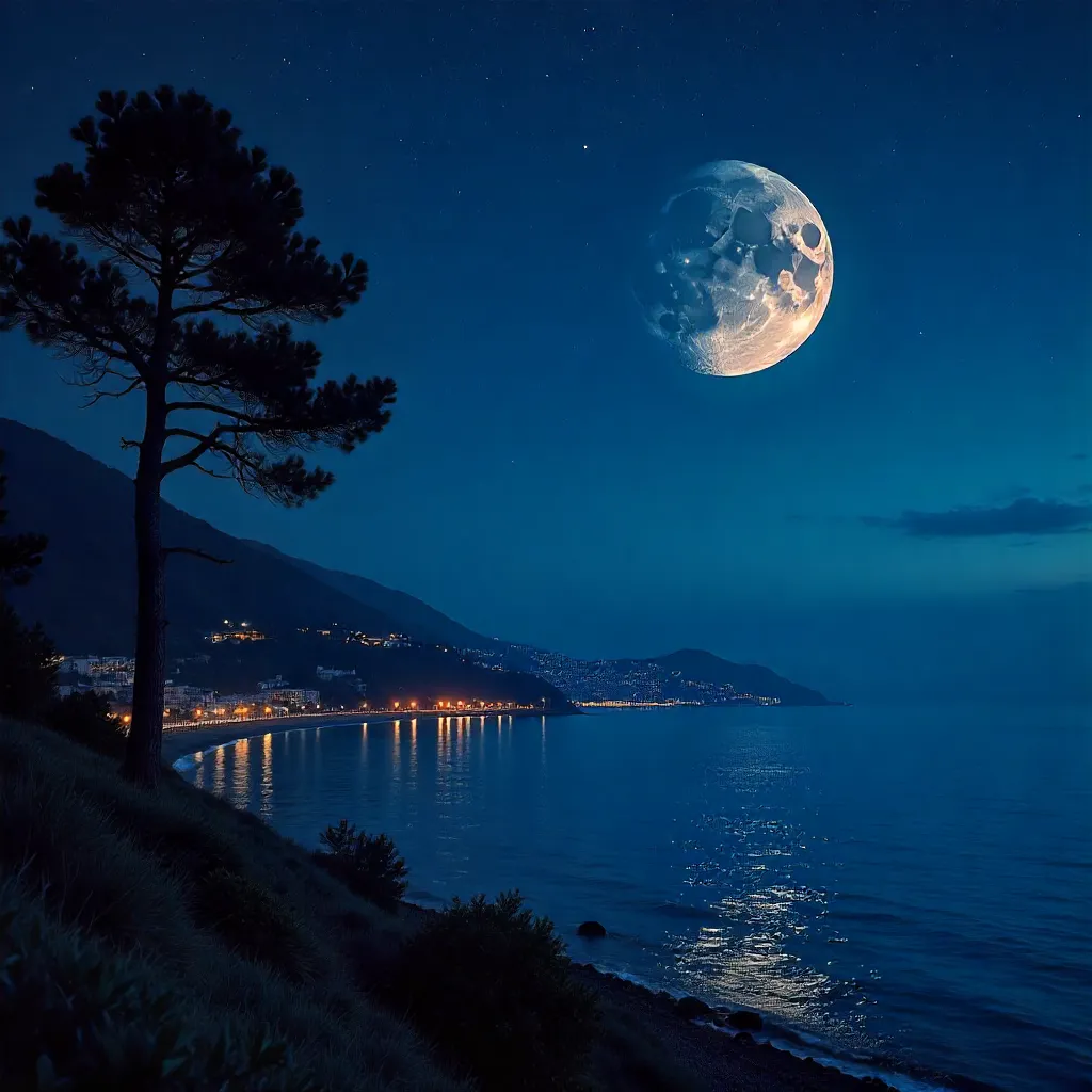 Half Moon Over Yalova: Night Sky in Türkiye
