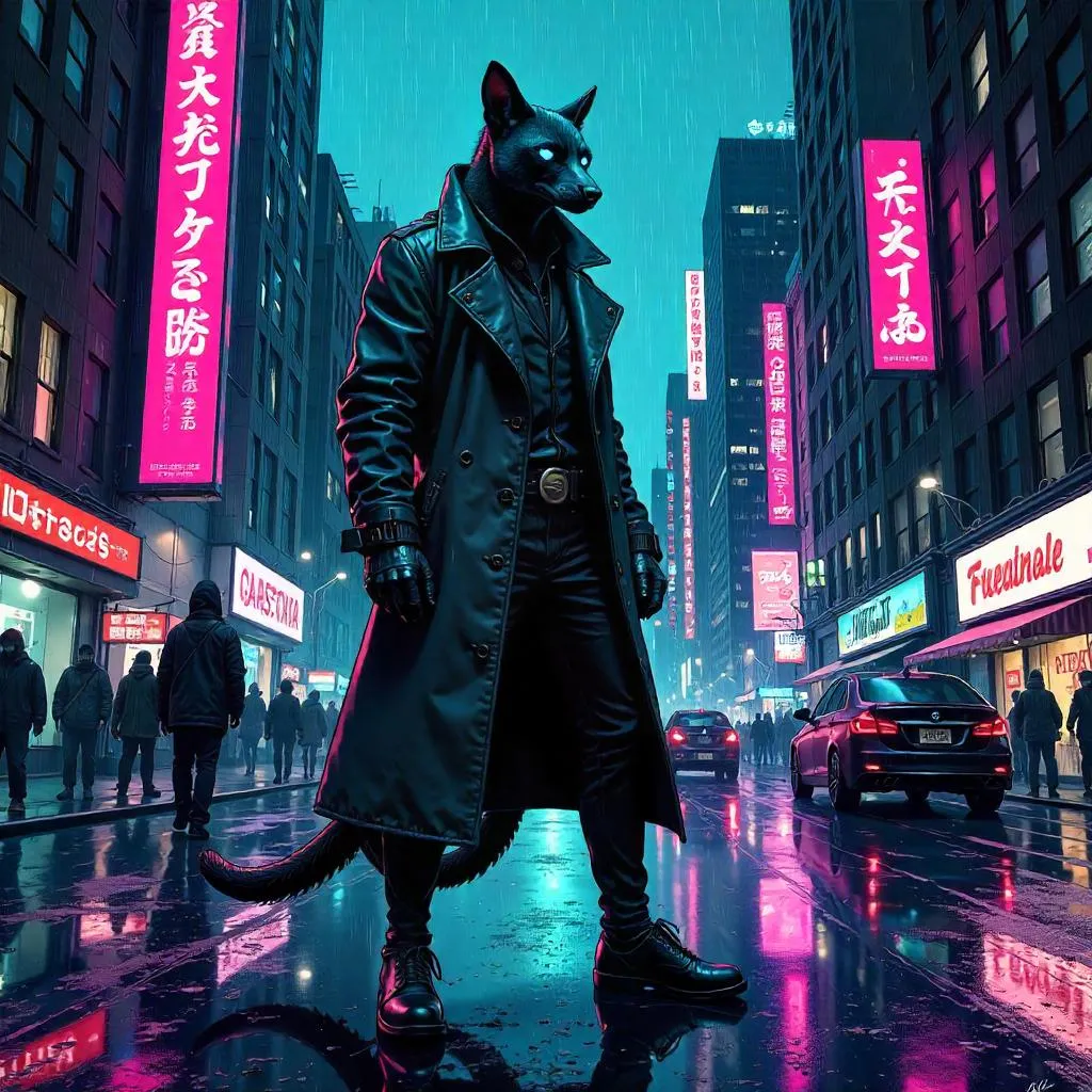Neon Mongoose: Cyberpunk City Hero