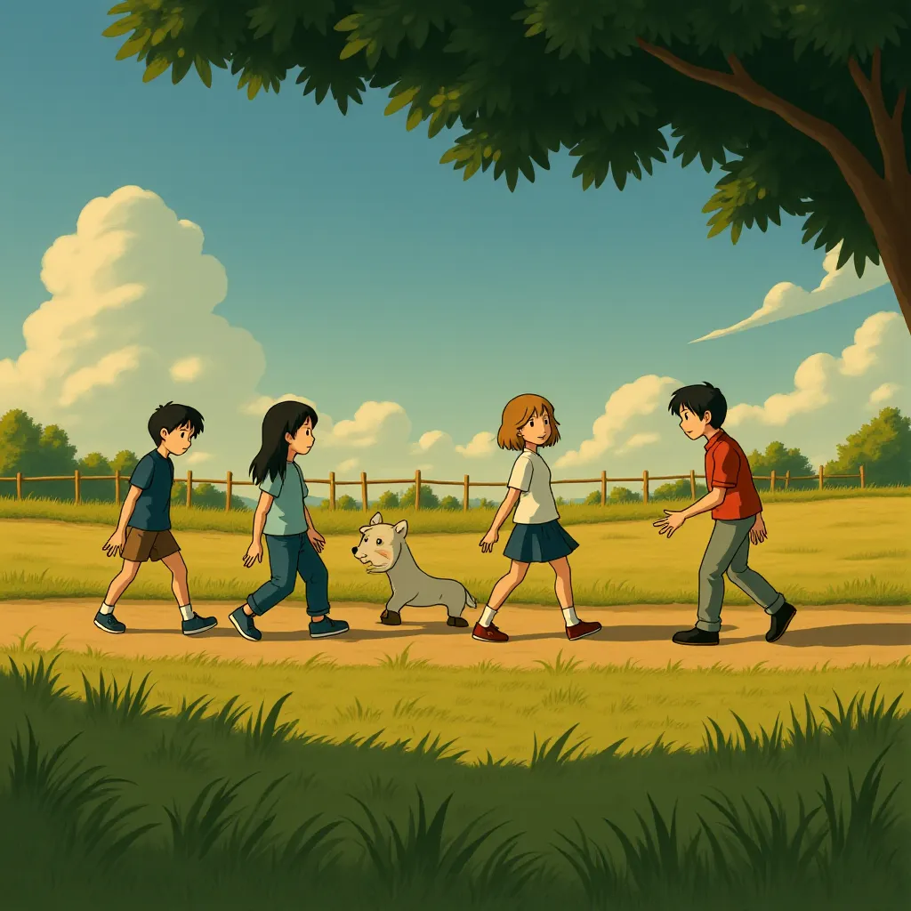 Jennifer Grey, Kieran Culkin, Jesse Eisenberg, Daniel Oreskes, and Kurt Egyiawan in A Real Pain (2024) - Anime style