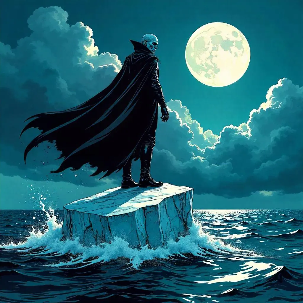 Vampire on a Floating Iceberg (Comic Scene)