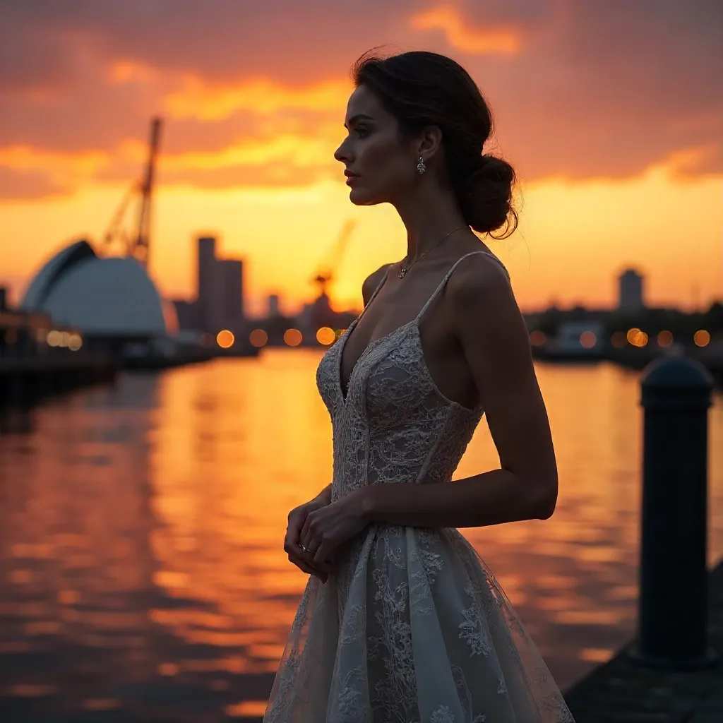 Lace Elegance Over Hamburg Sunset
