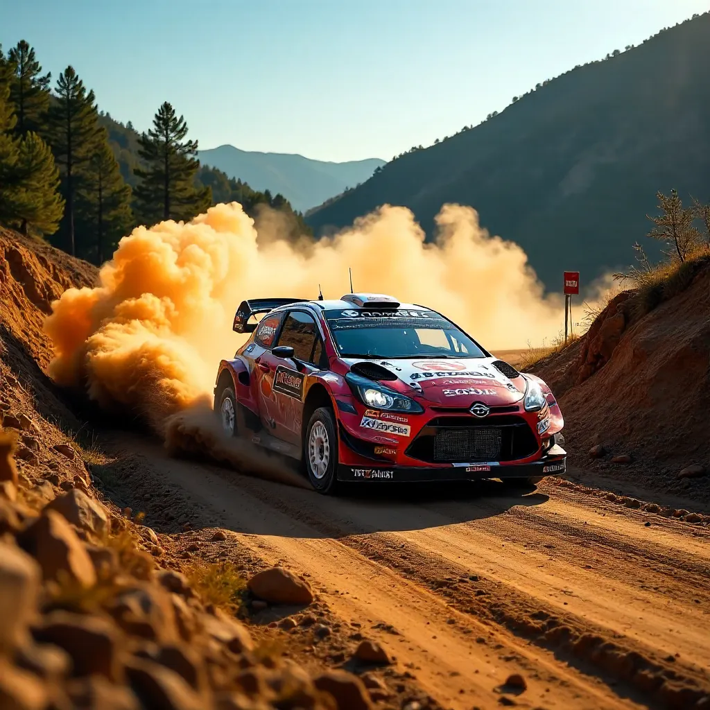Dusty Rally Sprint Through Beynam, Ankara