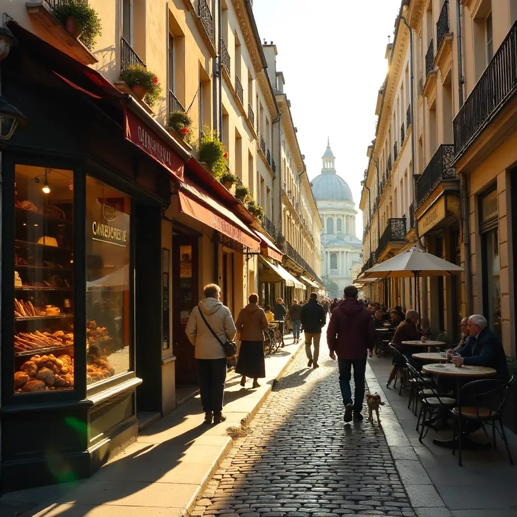Golden Hour on a Parisian Charcuterie Street