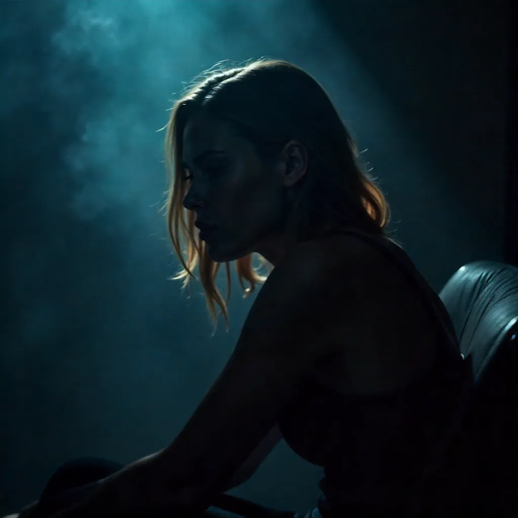Moody Blurred Portrait with Dramatic Light