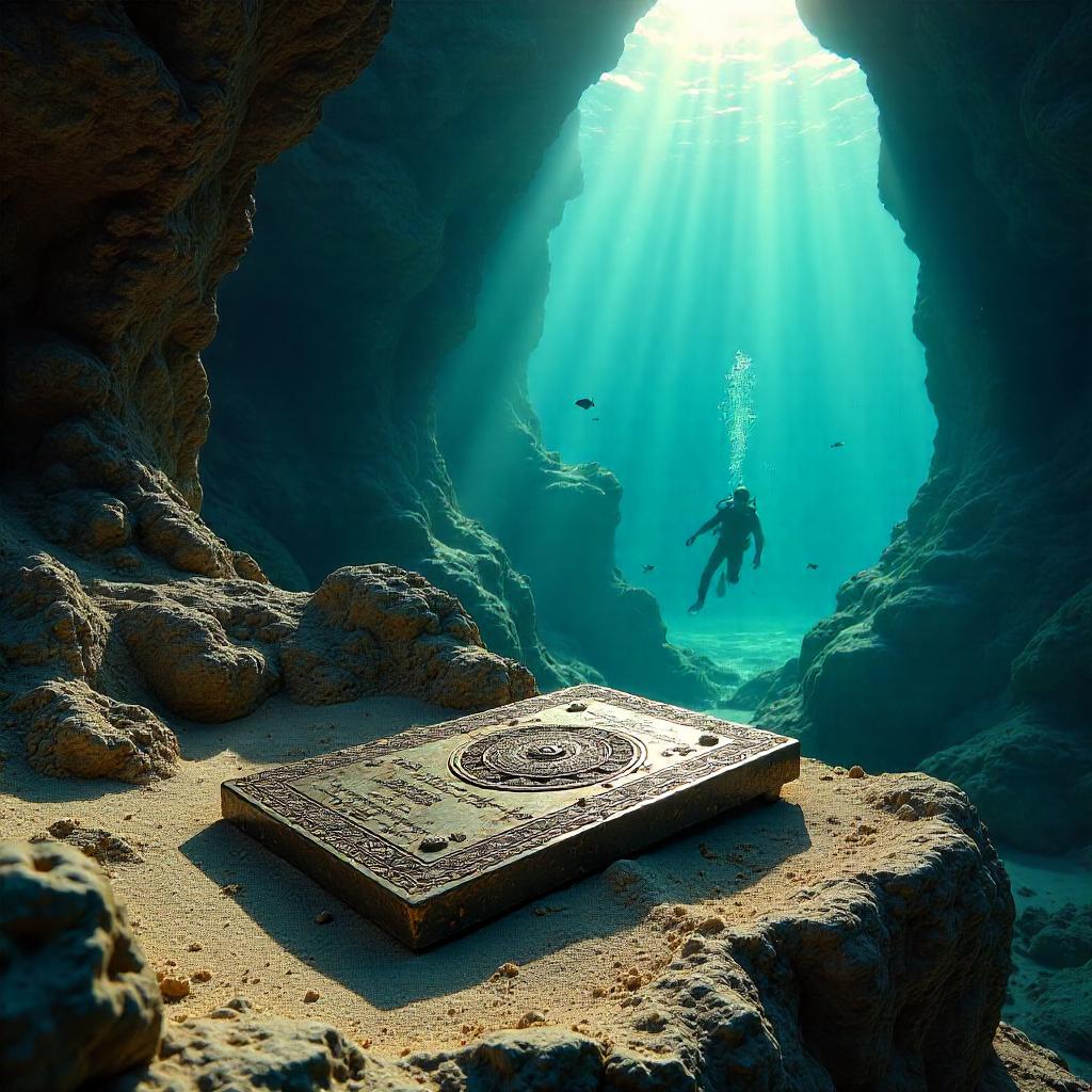 Ancient Artifact in an Underwater Cave