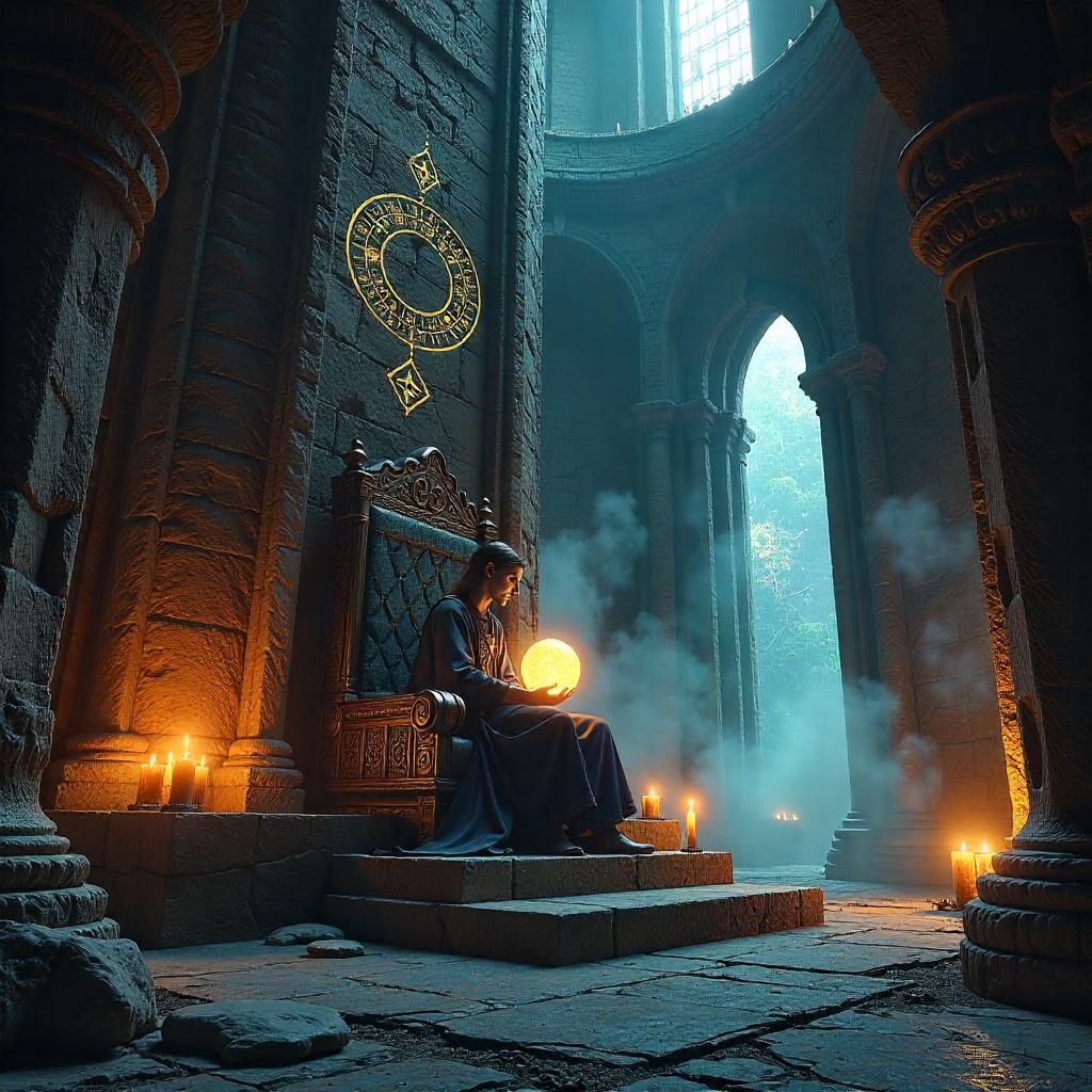 3D Render: Oracle in a Tower Chamber