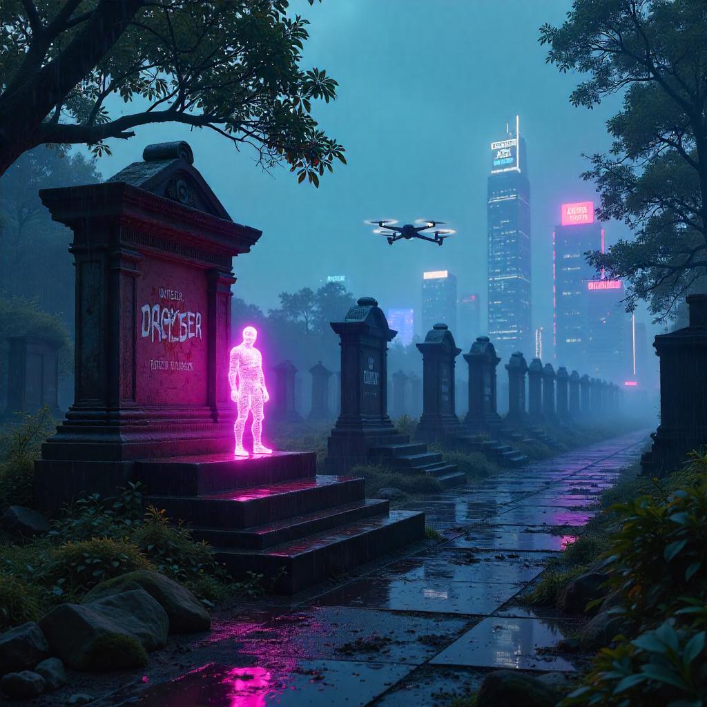 Holographic Echoes in a Cyberpunk Graveyard