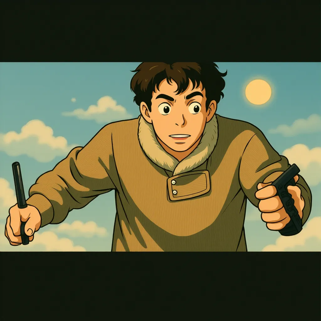 Liam Neeson in The Grey (2011) - Anime style