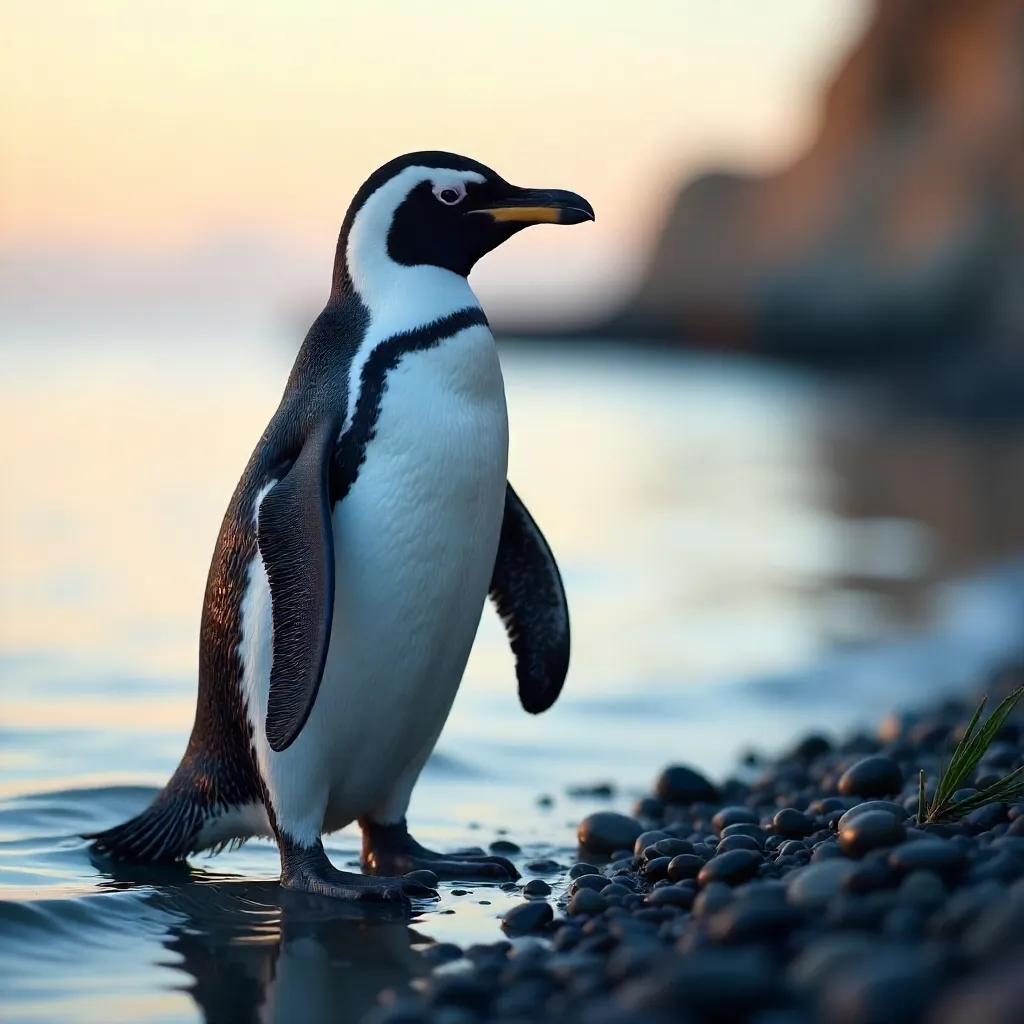 Close-Up Humboldt Penguin at Tranquil Cove