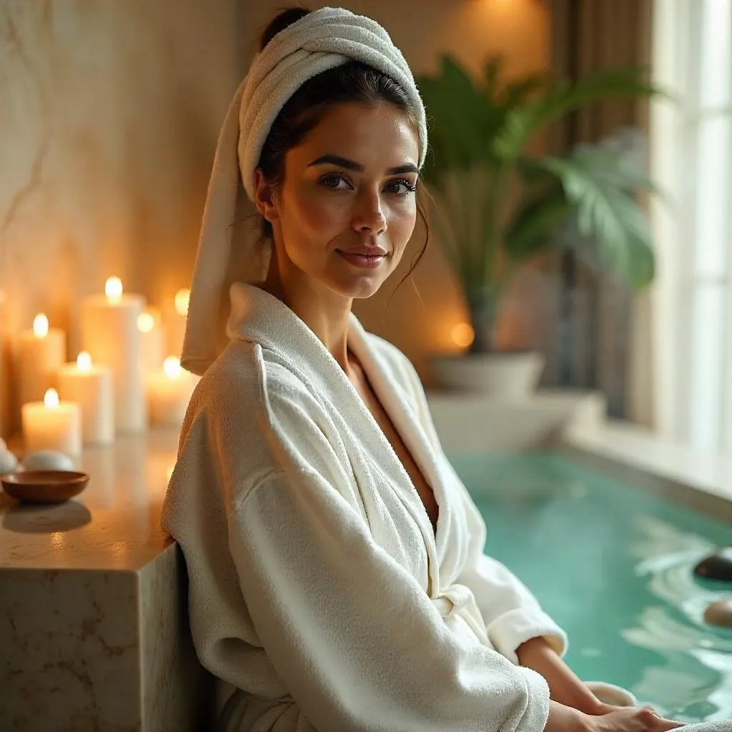 Photorealistic Middle Eastern Woman in a Luxury Spa