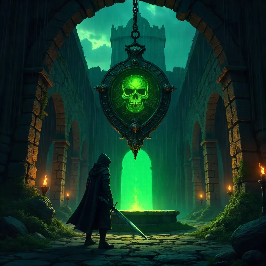 Cursed Amulet in the Dragon Fortress (Anime Style)