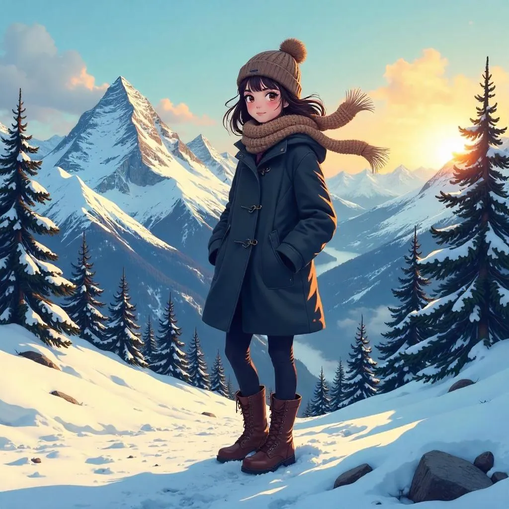Anime Alpine Fashion: Windy Mountain Peak