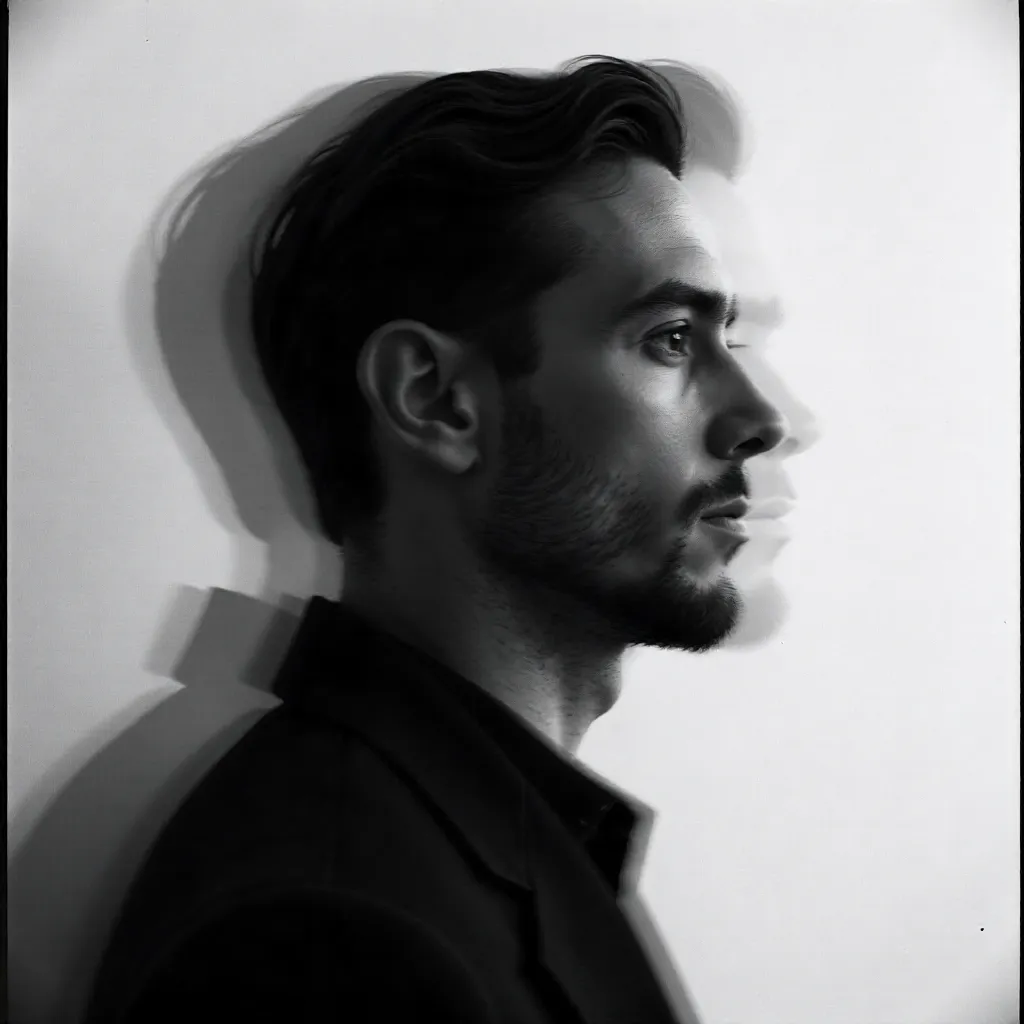 Monochrome Motion: A Mysterious Blur Portrait