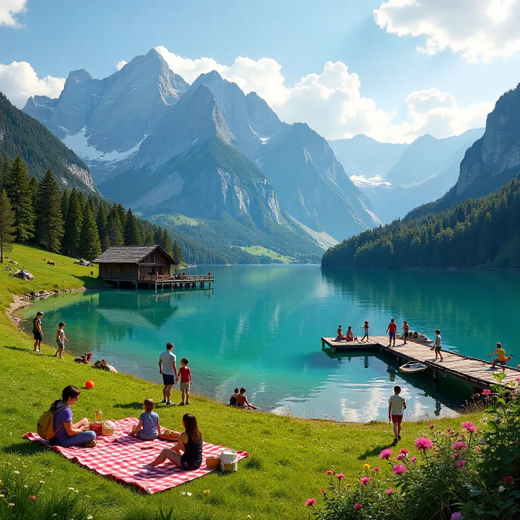 Golden Hour at a Trentino Dolomites Lake