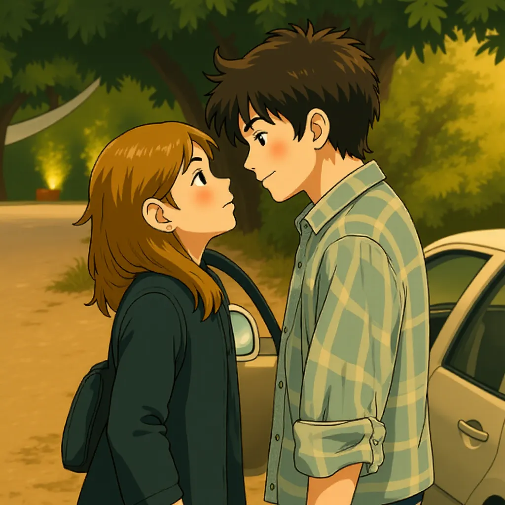 Natalie Portman and Ashton Kutcher in No Strings Attached (2011) - Anime style