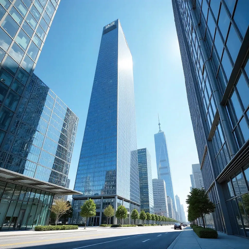 Crystal Skyline: Modern Glass High-Rises