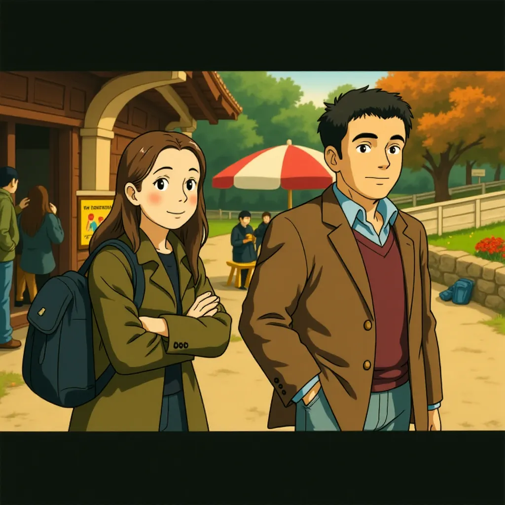 Russell Crowe and Olivia Wilde in The Next Three Days (2010) - Anime style