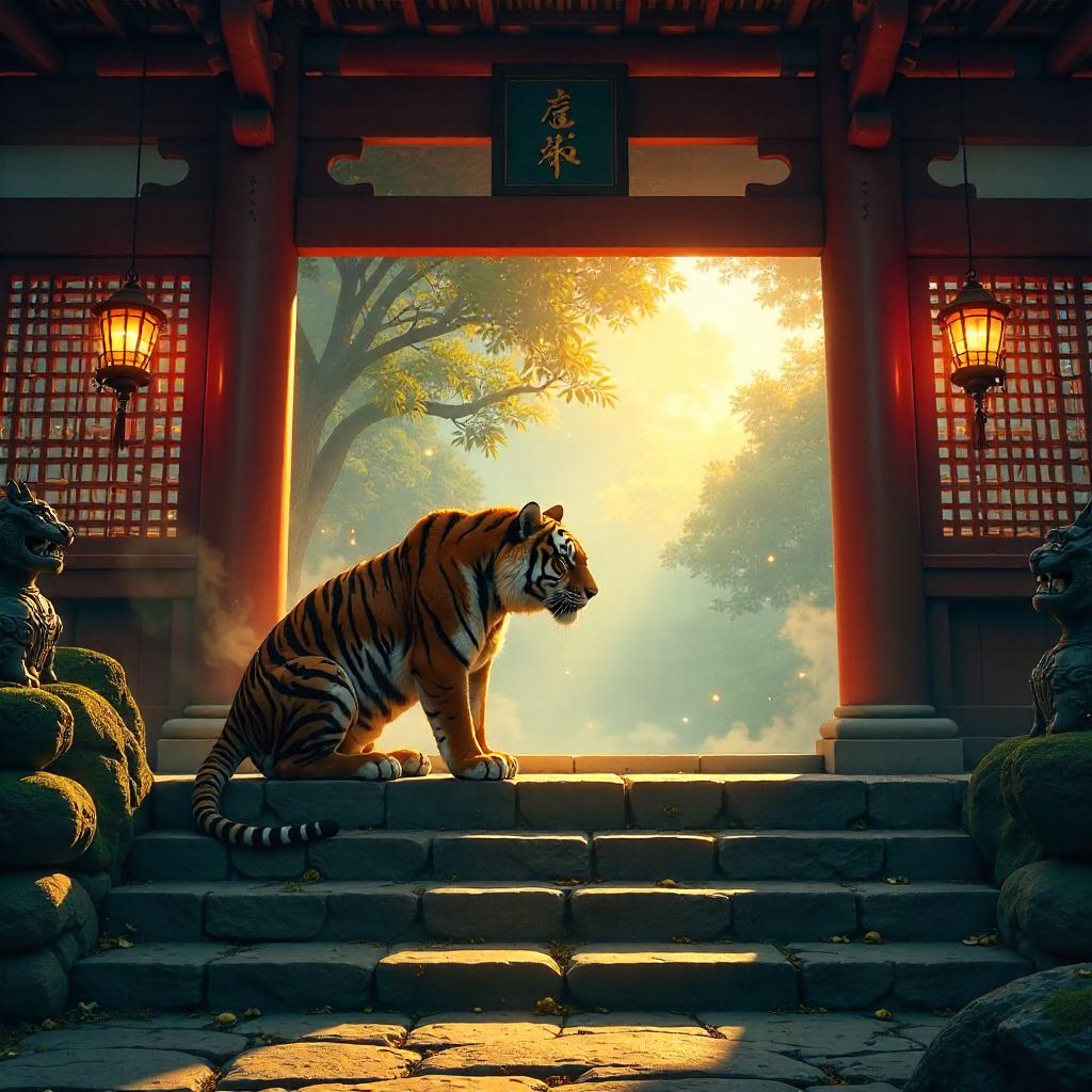 Tiger in a Sacred Shrine — Concept Art