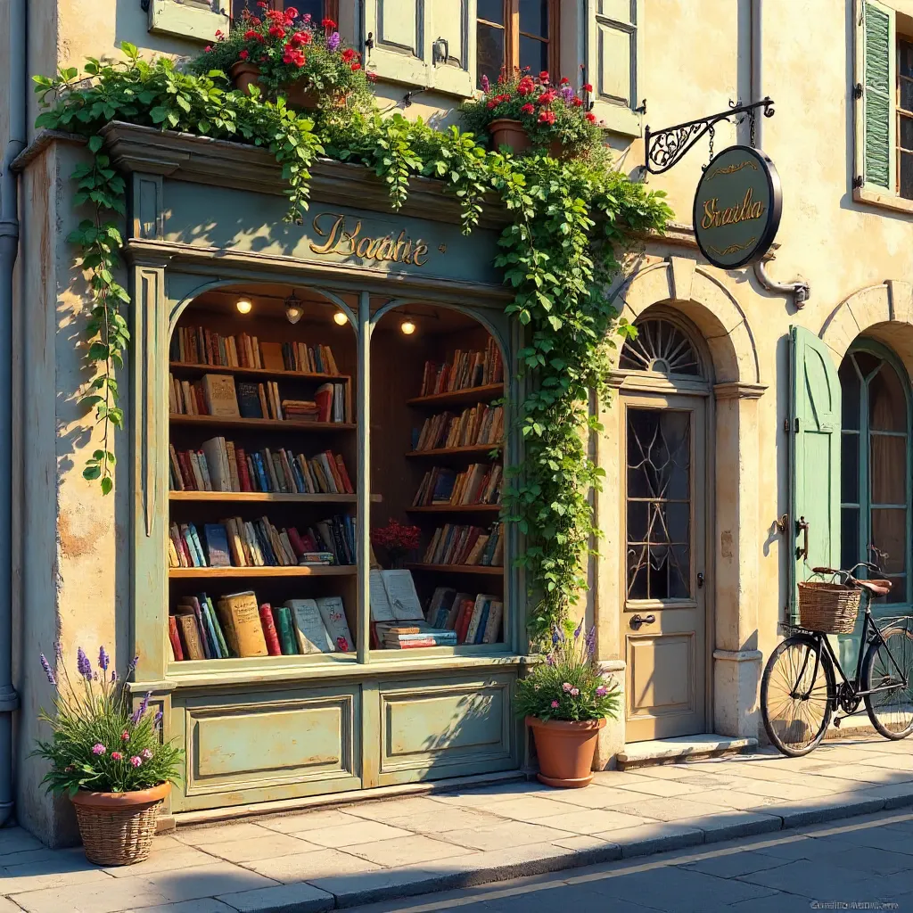 Quaint Clisson Bookshop Facade: Vintage Charm