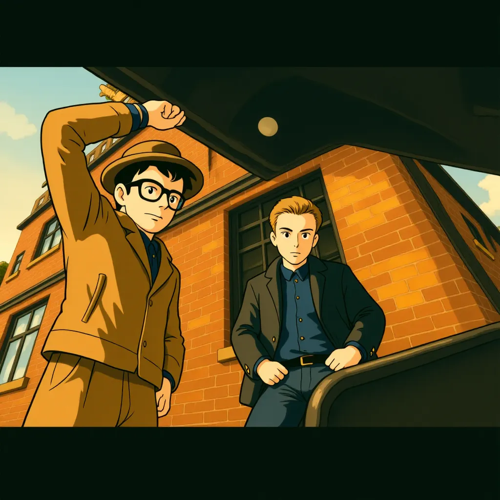 Colin Farrell and Charlie Hunnam in The Gentlemen (2019) - Anime style