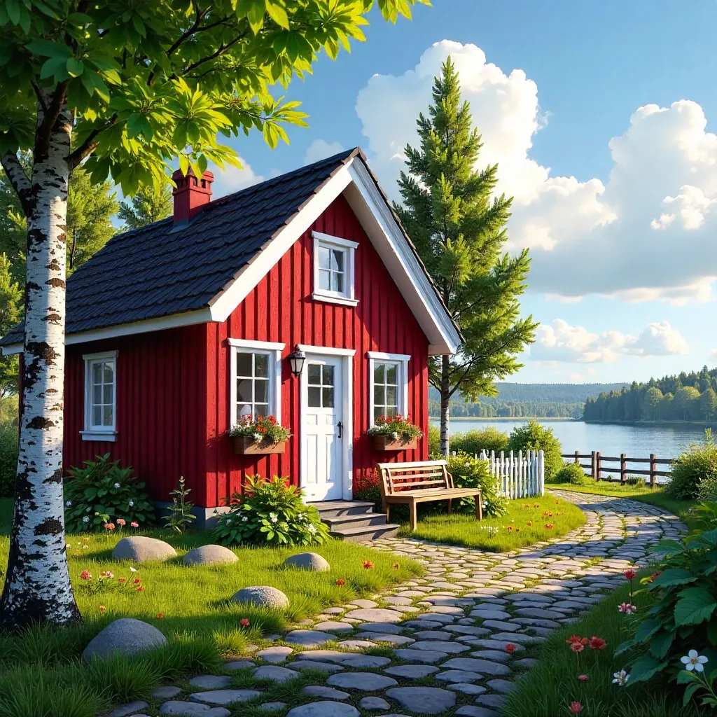 Charming Red Cottage in Jönköping, Sweden