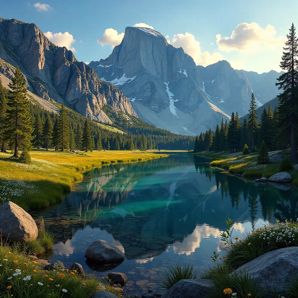 Half Dome: Alpine Dawn over Yosemite Lake