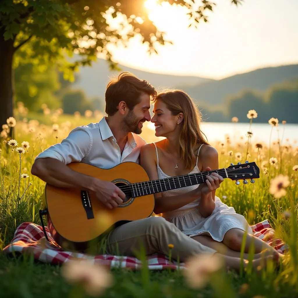 Summer Serenade: Lovers and a Guitar