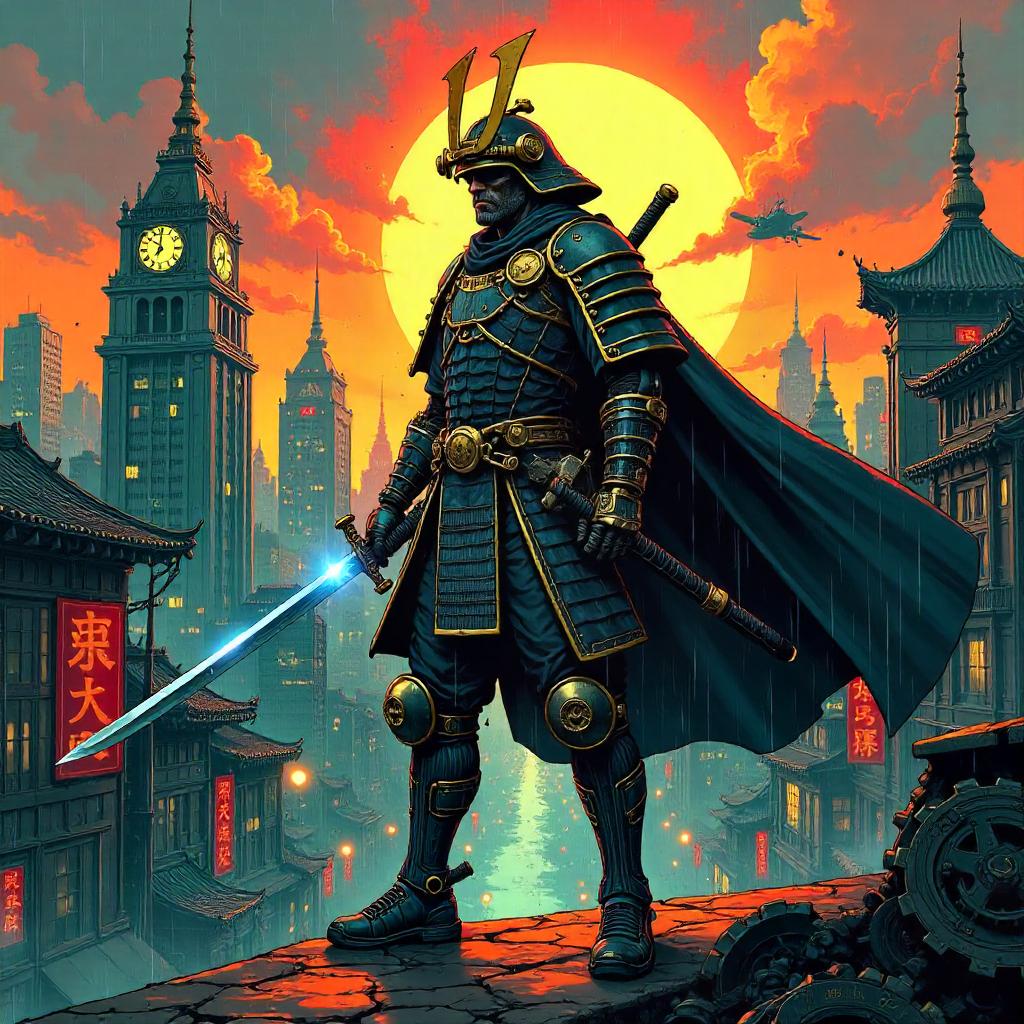 Clockwork Samurai in the Gears City