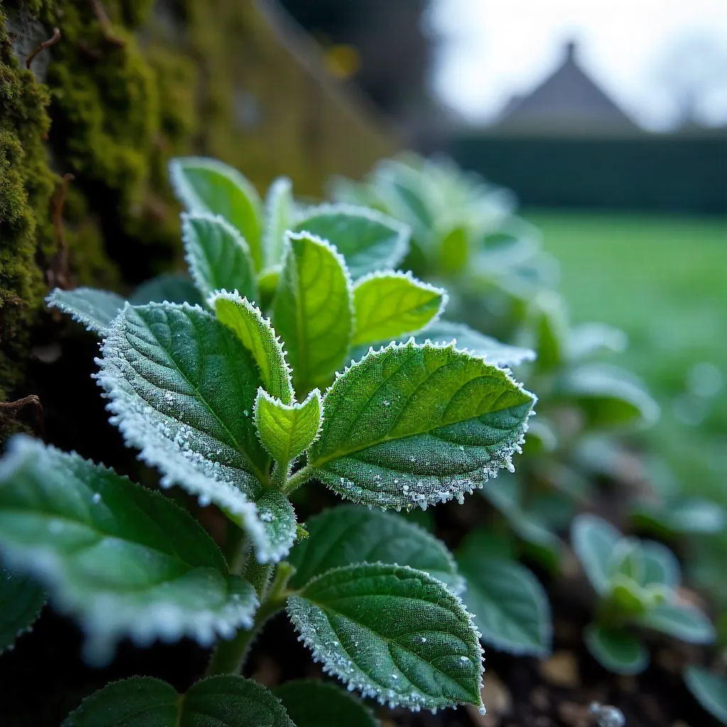 Frost-kissed Leaves in an Irish Winter Garden