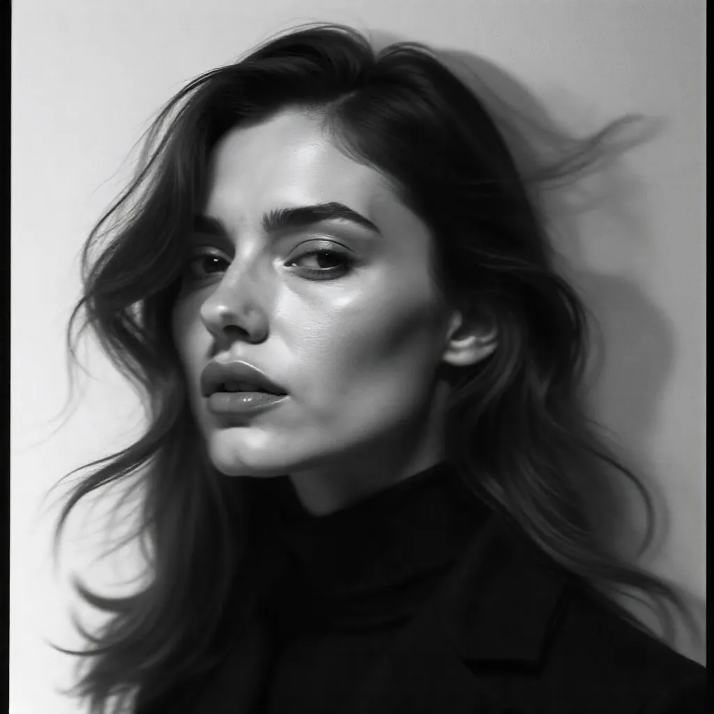 Motion in Monochrome: A Mysterious Portrait
