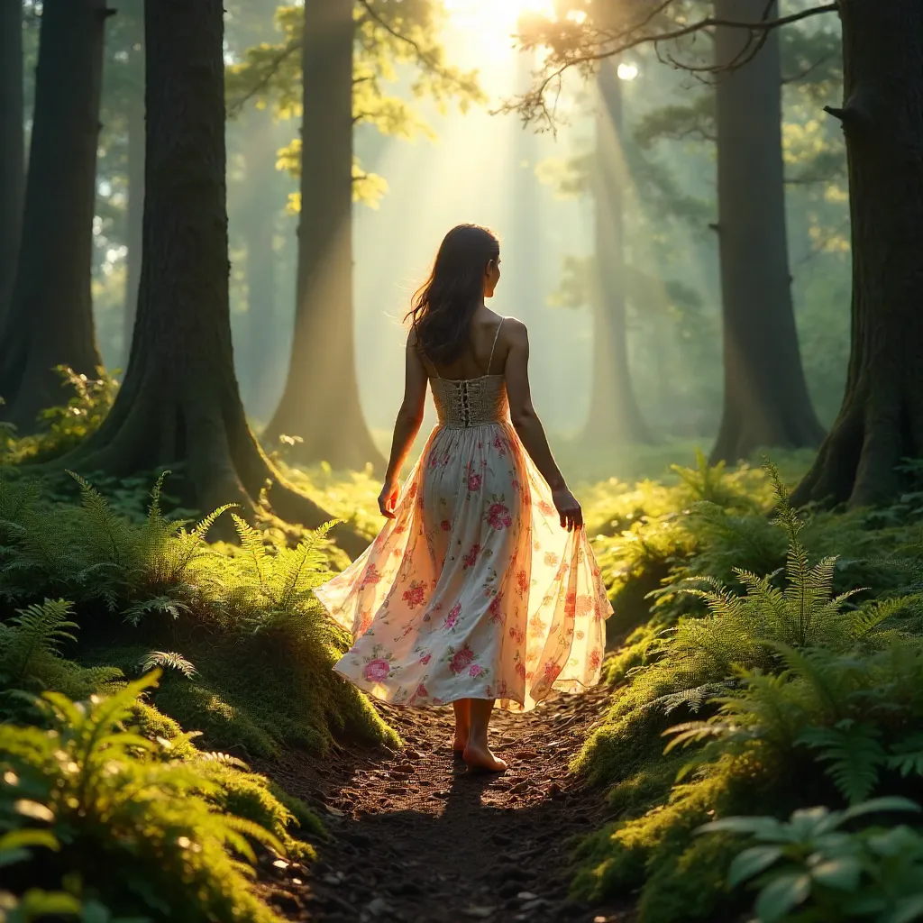Graceful Floral Forest Walk