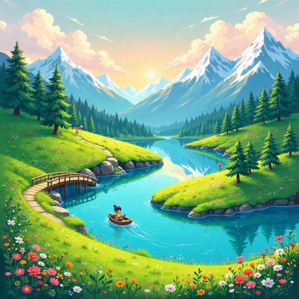 Anime Archipelago in an Alpine Meadow