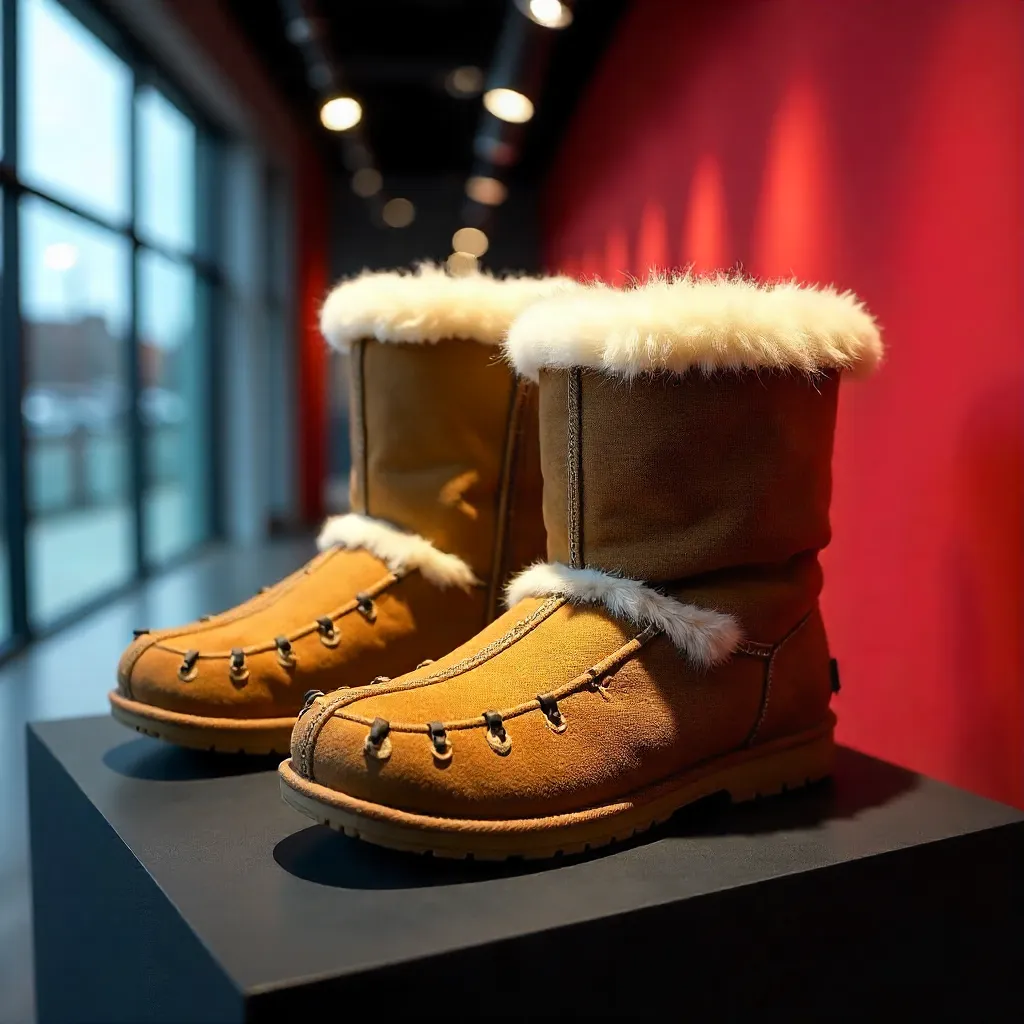 Red-Walled Mukluks in a Toronto Museum Display