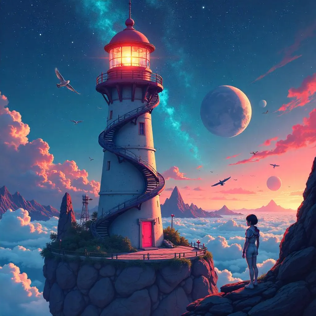 Stellar Lighthouse in a Space Colony