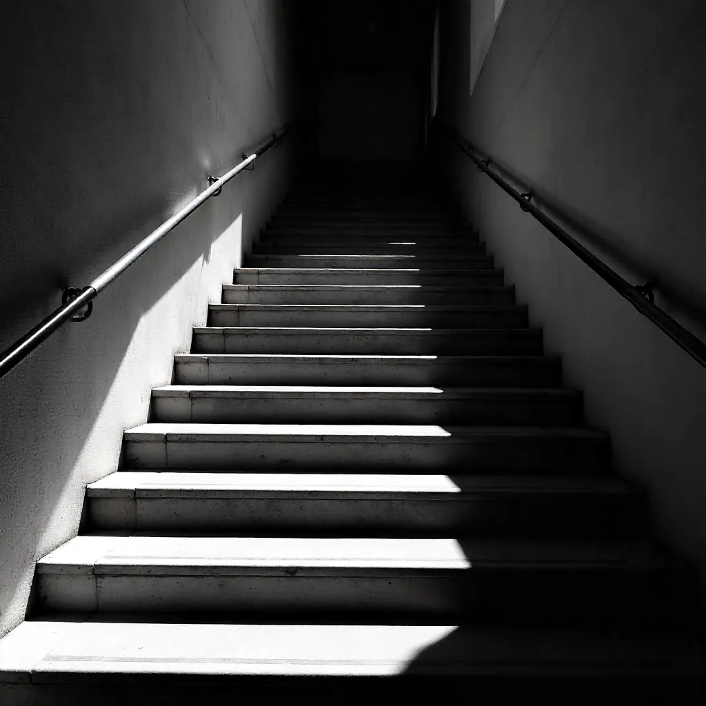 Chiaroscuro Steps: Abstract Light Play