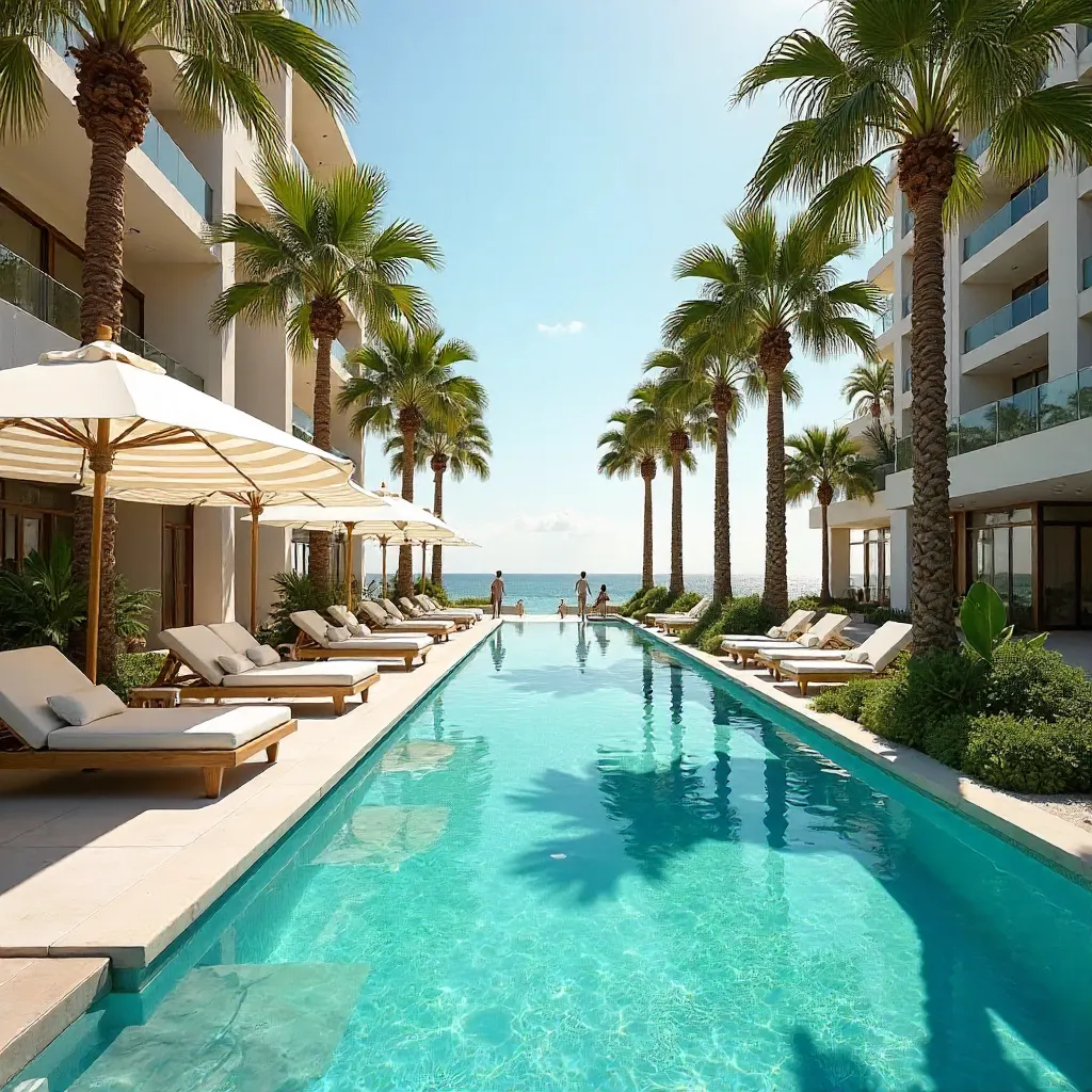 Luxurious Resort Poolside: Sunny Summer Escape
