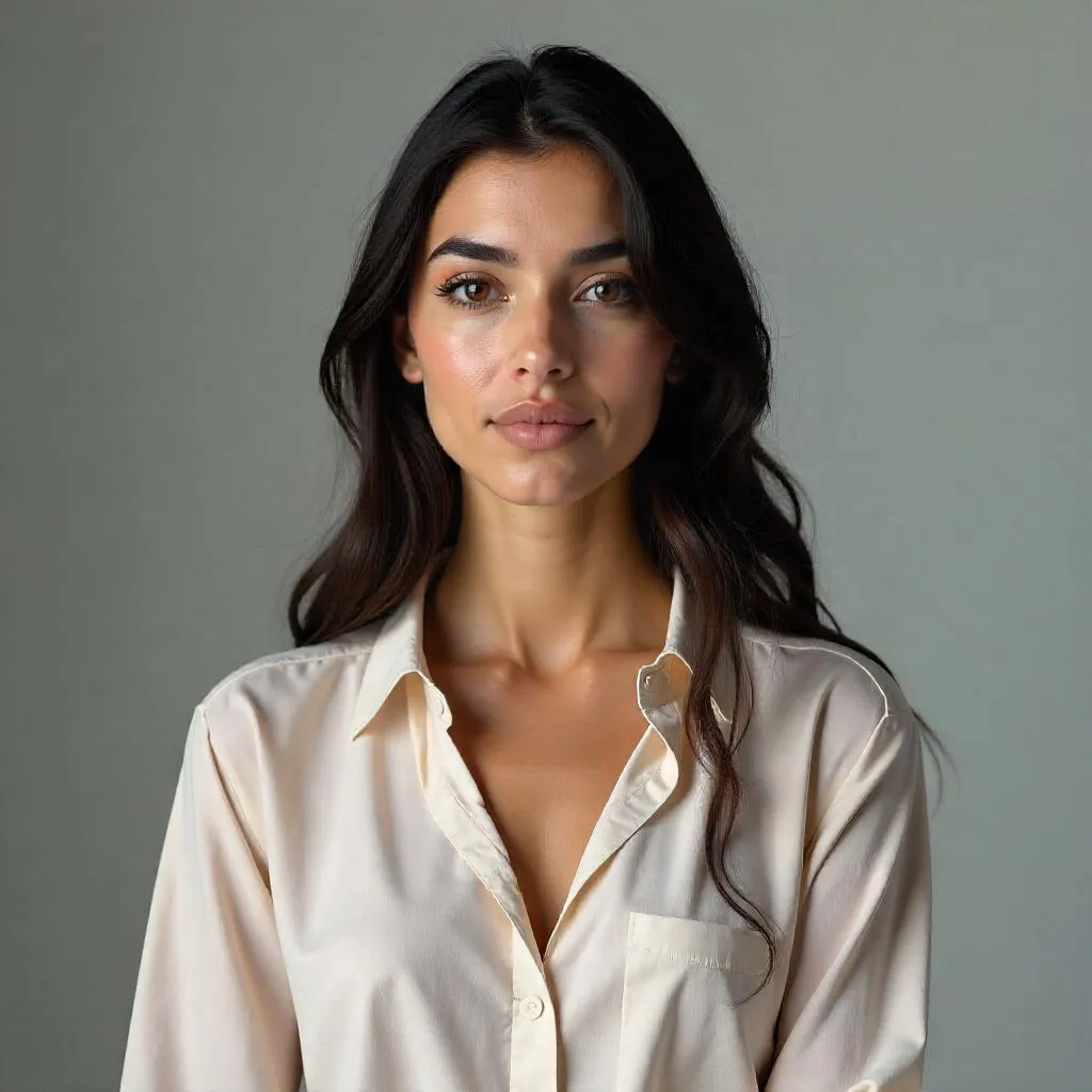 3D Studio Portrait: Young Adult Middle Eastern Woman