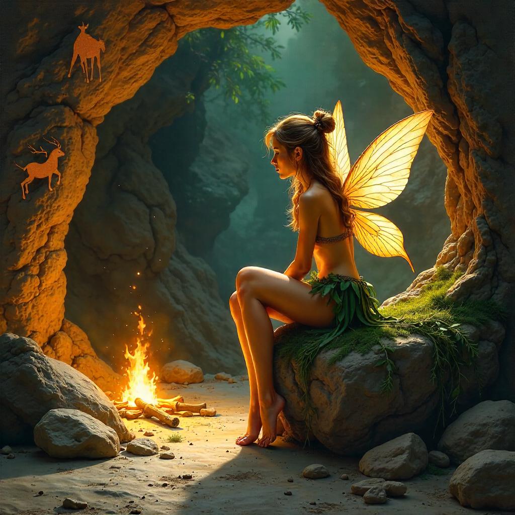 Pixie of the Stone Age Oil Painting